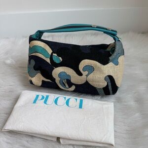 Emilio pucci mini blue pouch bag